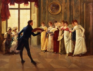 Flirtation painting by Glindoni