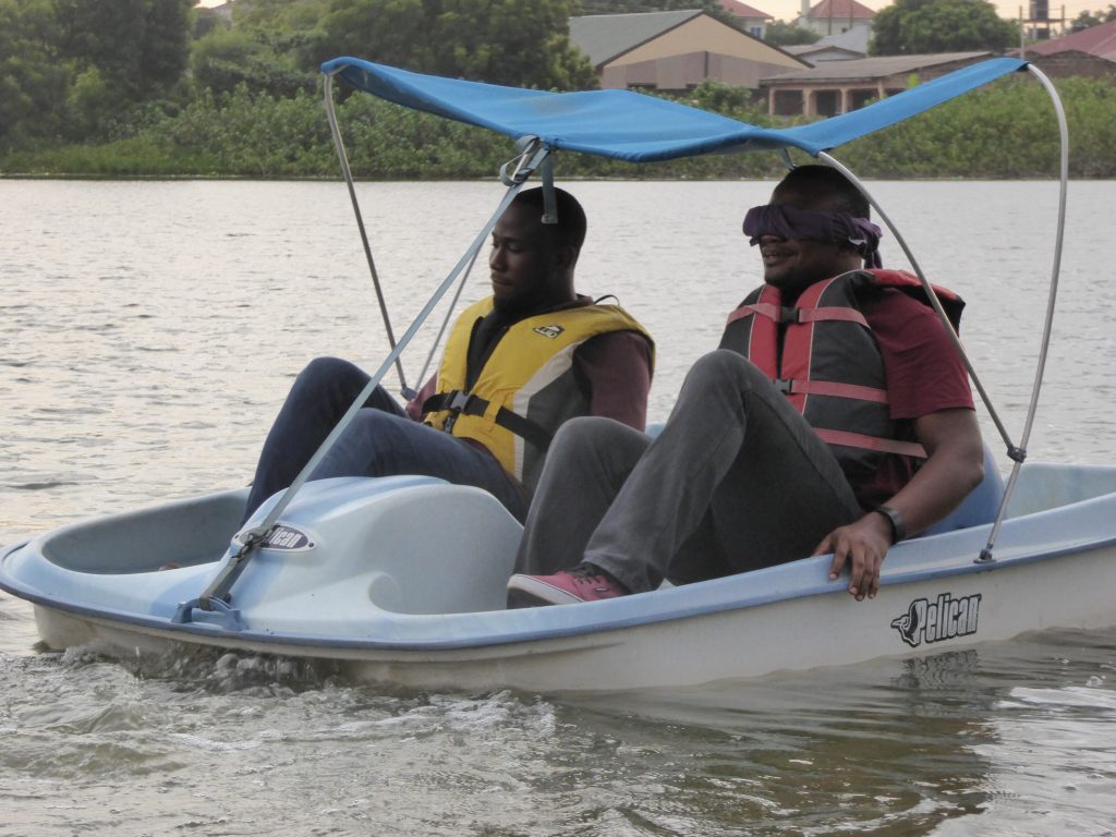 Pedillo boat team-building in Accra, Ghana