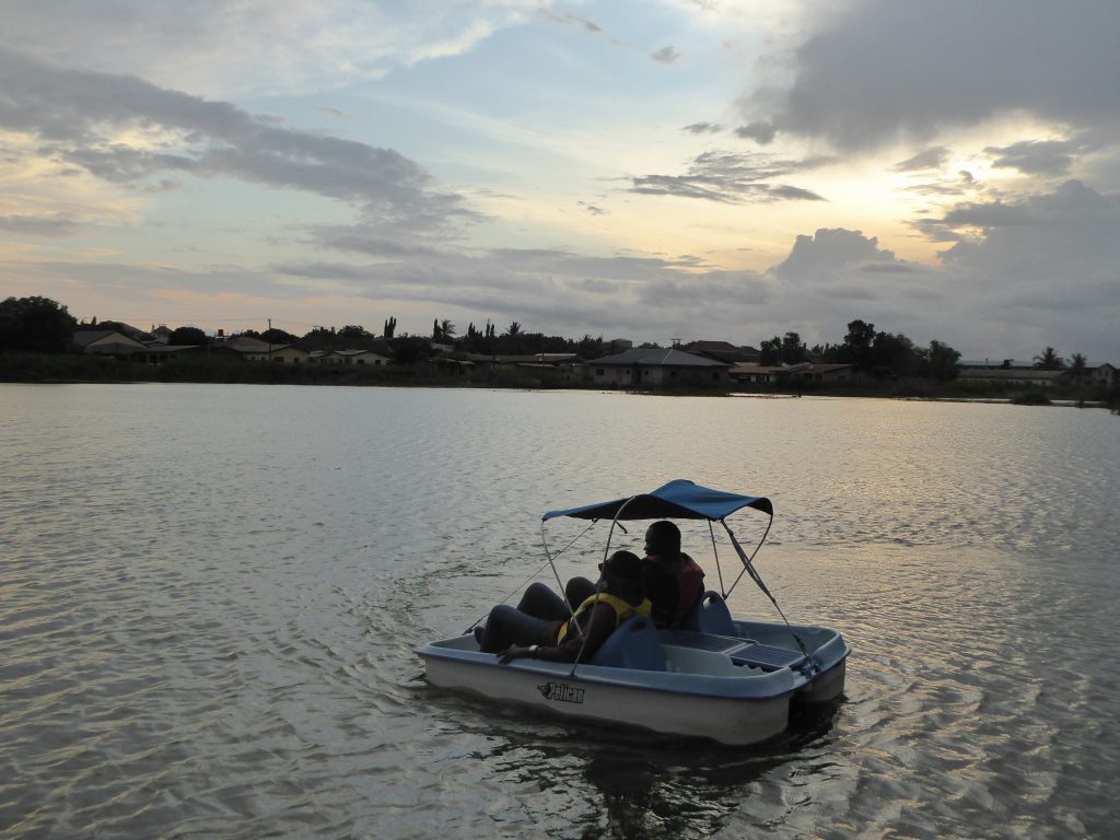 Pedillo boat team-building in Accra, Ghana
